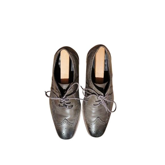 Florsheim Mens Wingtip Gray Dress Shoes Castellano Style 14137-020 Sz 10.5D - Picture 8 of 10